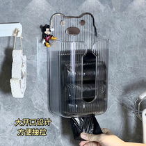 Garbage bag containing theorizer large capacity kitchen cabinet door toilet wall-mounted garbage bag extraction box plastic bag finishing