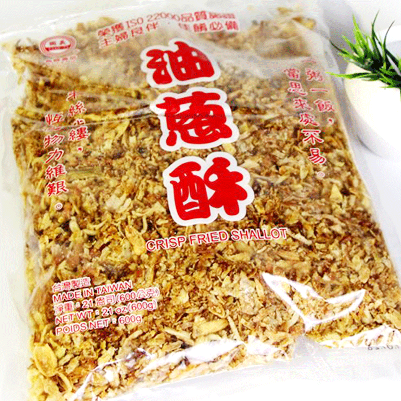 台湾进口义峰油葱酥600g 红葱头卤肉饭调味料 香葱酥拌饭2袋包邮 - 图0