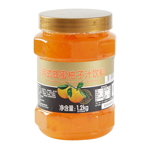 鲜活优果C韩式蜂蜜柚子果酱奶茶店专用奶茶饮料烘焙商用原料1.2kg - 图3