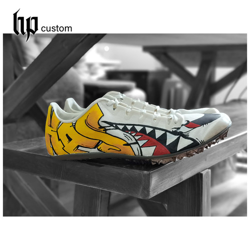 custom个性定制设计比赛训练短跑钉鞋diy鞋子手绘球鞋涂鸦绘画 - 图1