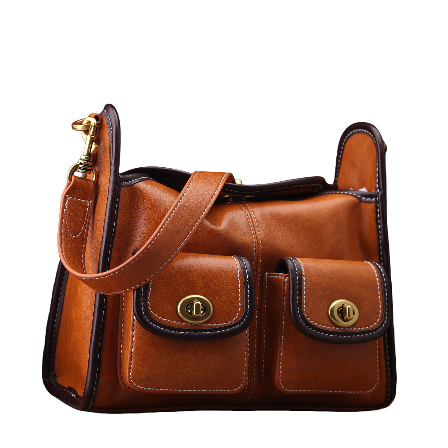 正品女包2025新款时尚机车复古风真皮单肩大容量斜挎大包63197-1,淘宝优惠券,粉丝福利购,淘宝优惠卷