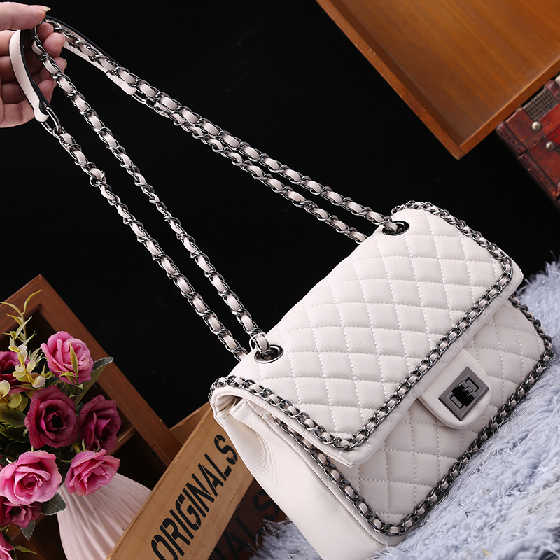 真皮女包2025新款欧乐诗正品时尚菱格牛皮链条包百搭单肩斜挎大包,淘宝优惠券,粉丝福利购,淘宝优惠卷