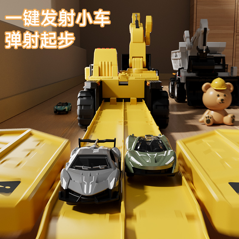 2025新款挖掘机玩具车男孩工程车变形6挖机4塔吊儿童套装汽车2岁3