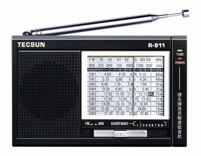 Tecsun德生R-911袖珍式高灵敏度11波段收音机四六级专用学生英语高考考试收音机小便携式R911半导体校园广播 - 图3