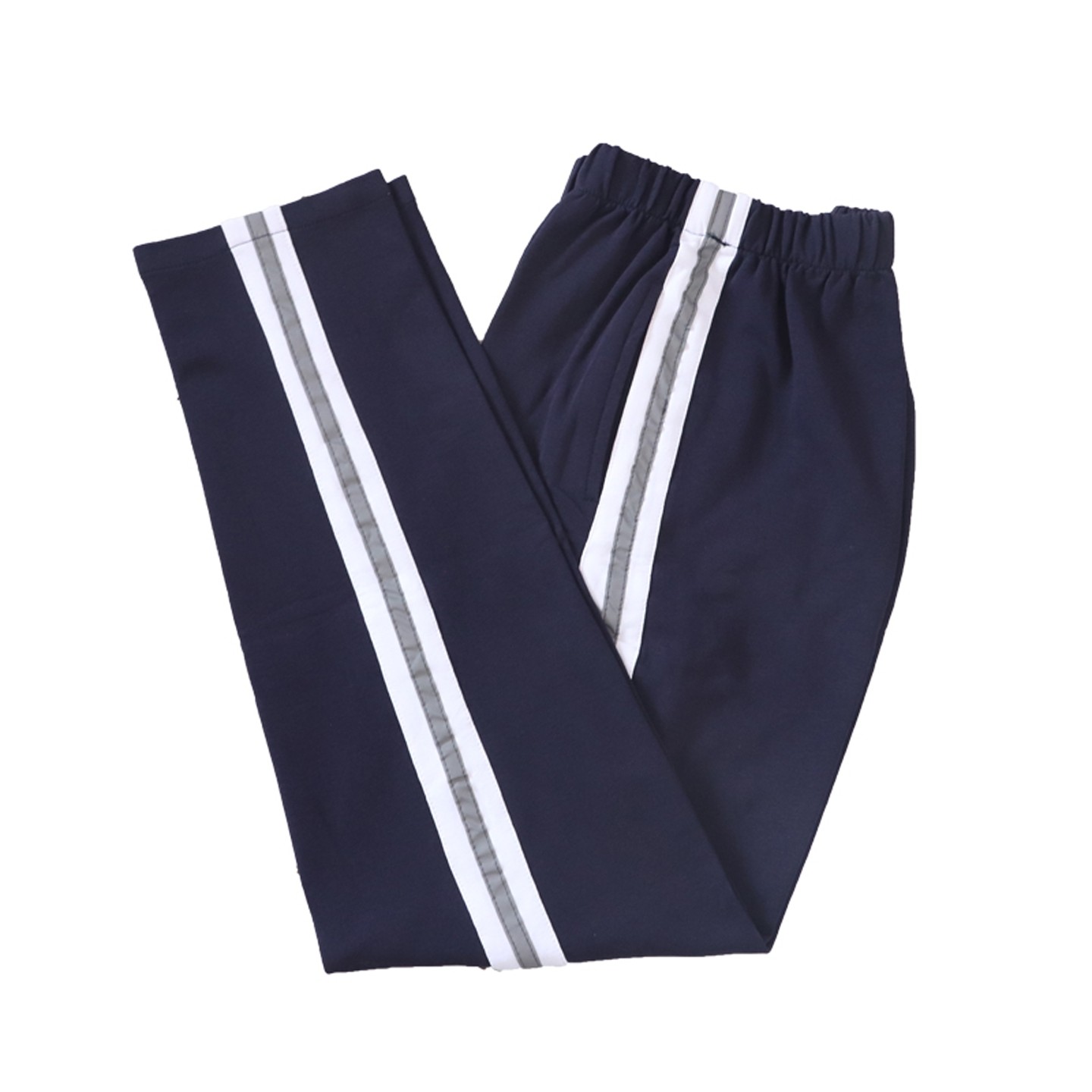 秋冬加绒白宽杠压灰色反光杠直口藏蓝校服裤子大码定做四季款棉质,淘宝优惠券,粉丝福利购,淘宝优惠卷