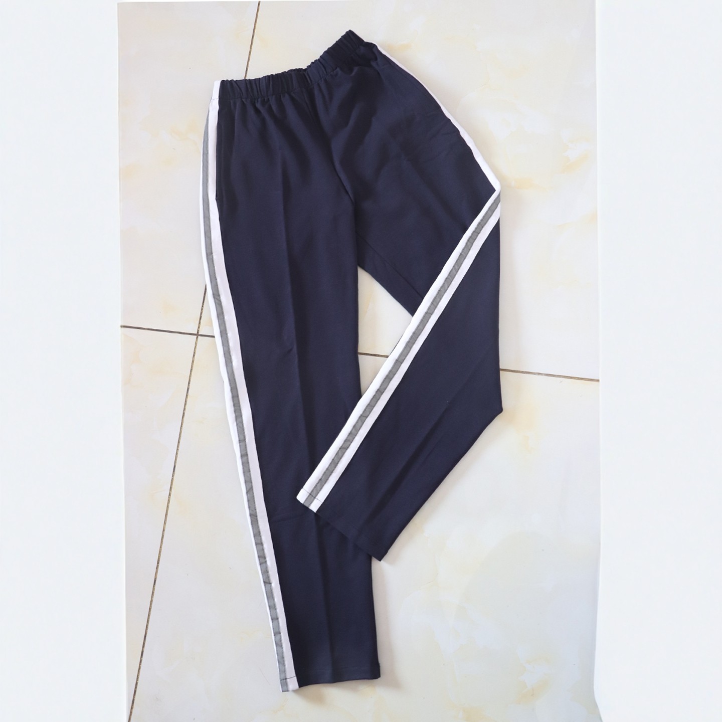 秋冬加绒白宽杠压灰色反光杠直口藏蓝校服裤子大码定做四季款棉质,淘宝优惠券,粉丝福利购,淘宝优惠卷