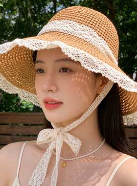 女帽子夏季遮阳帽沙滩帽大边帽