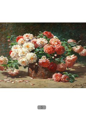 美国阿伯特富勒格拉夫Graves作品玫瑰花园人物油画打印自粘画画心