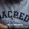 Madden workwear American retro Chopin chain white copper dumbbell pendant with jewelry long necklace stacked for boys
