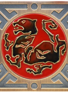 三彩艺陶瓷摆件中国风办公室家居