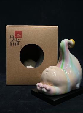 三彩艺/吉咪/陶瓷摆件商务装饰