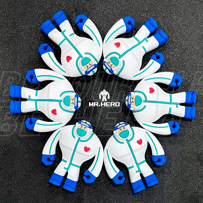 KXTOYS原创设计玩偶公仔收藏摆件医生护士抗疫大白纪念品可定制 - 图0