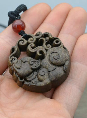 金丝楠生肖吊坠木吊饰挂件鼠牛虎兔龙马羊猪男女项链