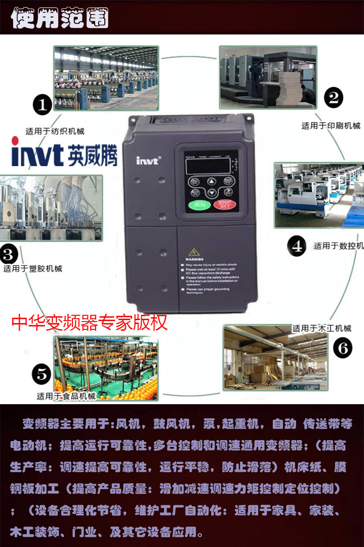 CHF100A-004G/5R5P-4 英威腾变频器4KW/5.5KW 380V  全新正品现货 - 图1