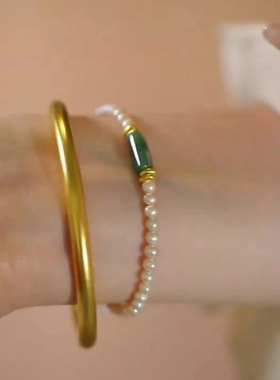 新中式马来玉珍珠手链小众设计清冷感手饰轻奢精致高颜值国风手串