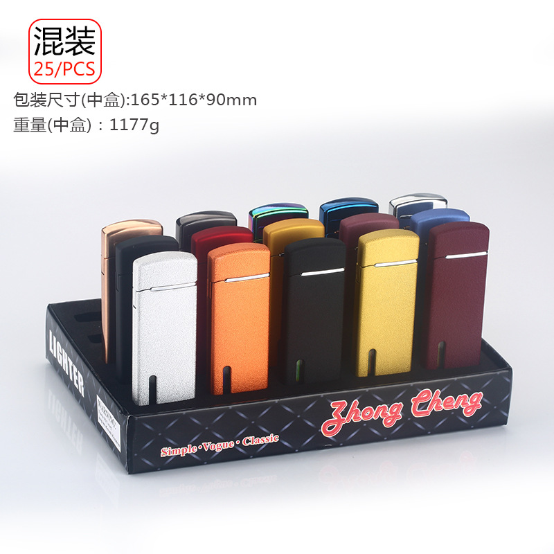 刘艳平HB015创意迷你充气火机广告定制砂轮明火打火机跨境lighter - 图0