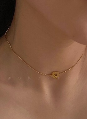 镀金锁骨链女气质项链