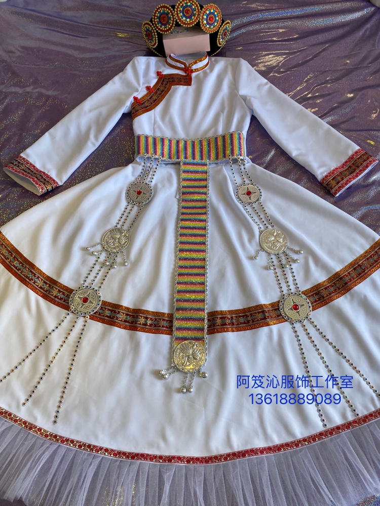 云南丽江少数民族传统纳西族服装服饰披星戴月旅拍同款定制-图1