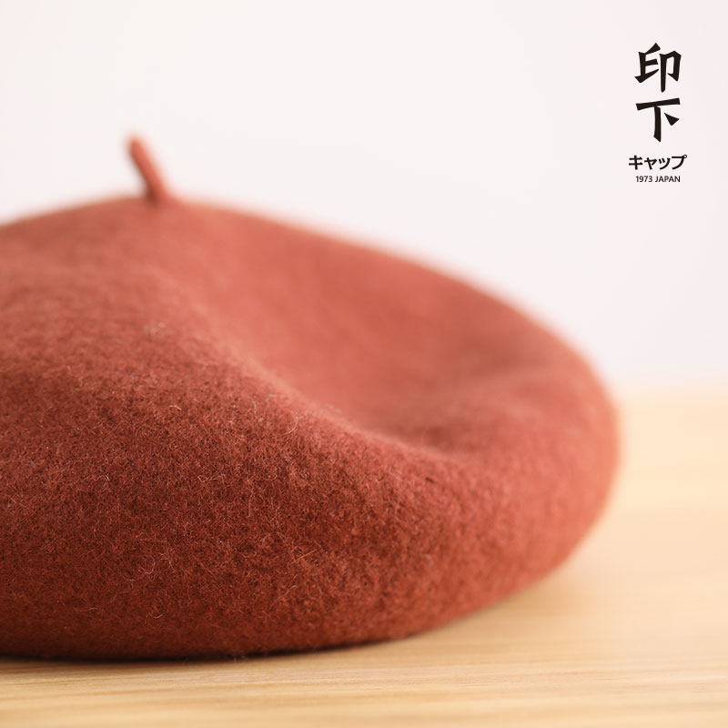 羊毛贝雷帽女2025新款秋冬显脸小蓓蕾帽日系复古英伦风儿童画家帽