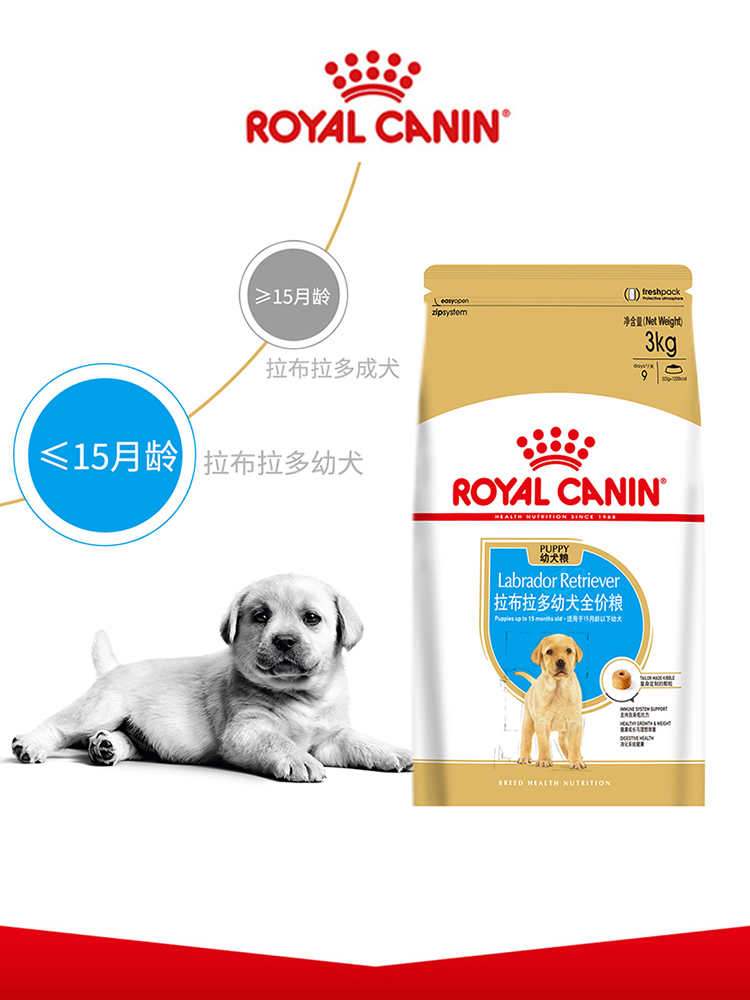 Royal Canin皇家狗粮拉布拉多幼犬粮ALR33 3KG*4大型犬幼犬粮-图2