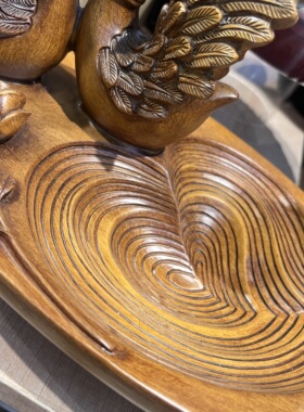 创意美式天鹅果盘家居装饰品摆件