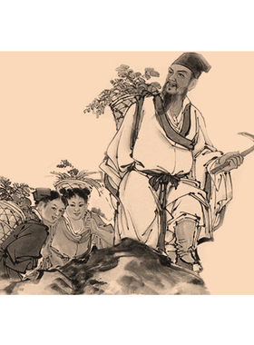 张仲景中国古代名医人物简介药店中医馆养生药房大挂图装饰海报