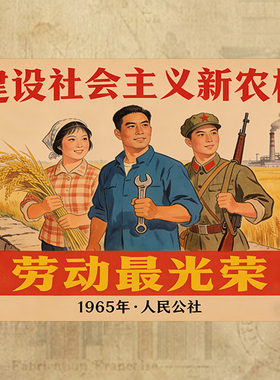 8090年代社会主义海报复古文艺牛皮纸画酒吧装饰画挂画壁画画芯
