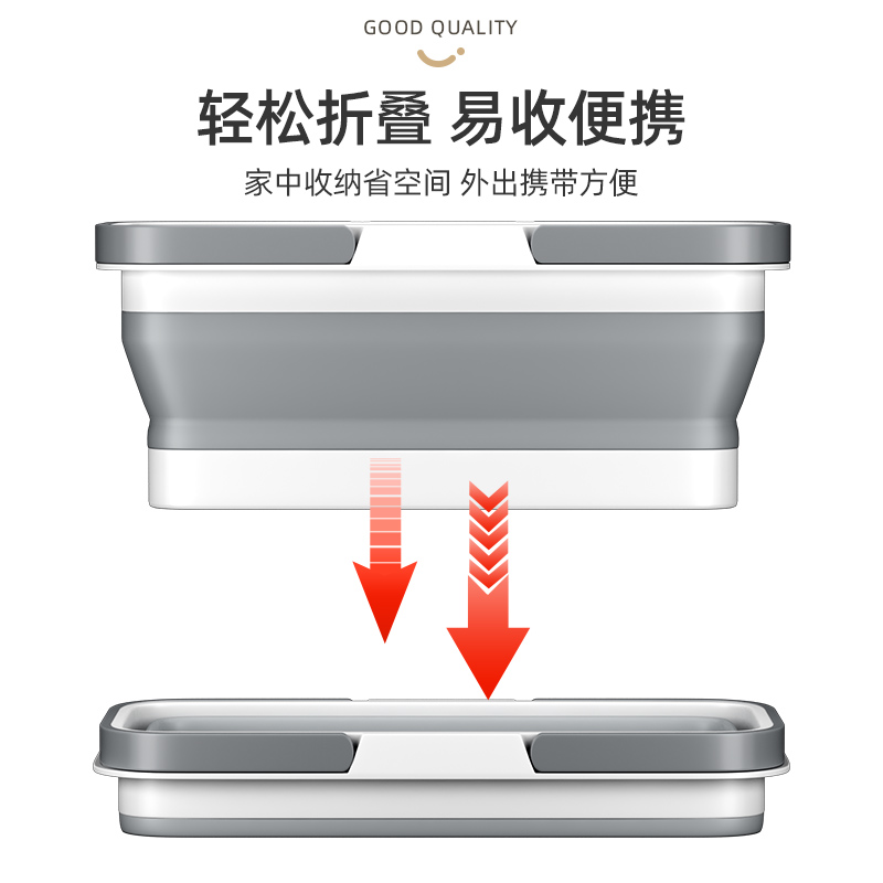 优勤可折叠拖把桶长方形拖地拖布桶洗拖把专用桶家用海绵洗车单桶-图0