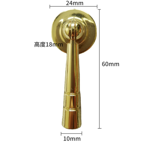 新中式仿古吊坠拉手锌合金单孔简约抽屉柜门床头柜轻奢金色拉手 - 图1