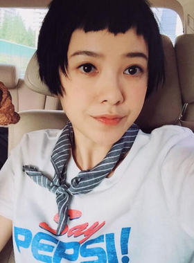 条纹小方巾女夏季纯棉麻百搭
