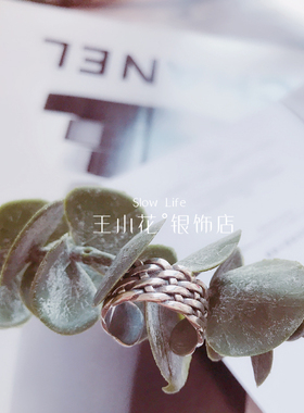 香港正生银饰复古日韩风戒指