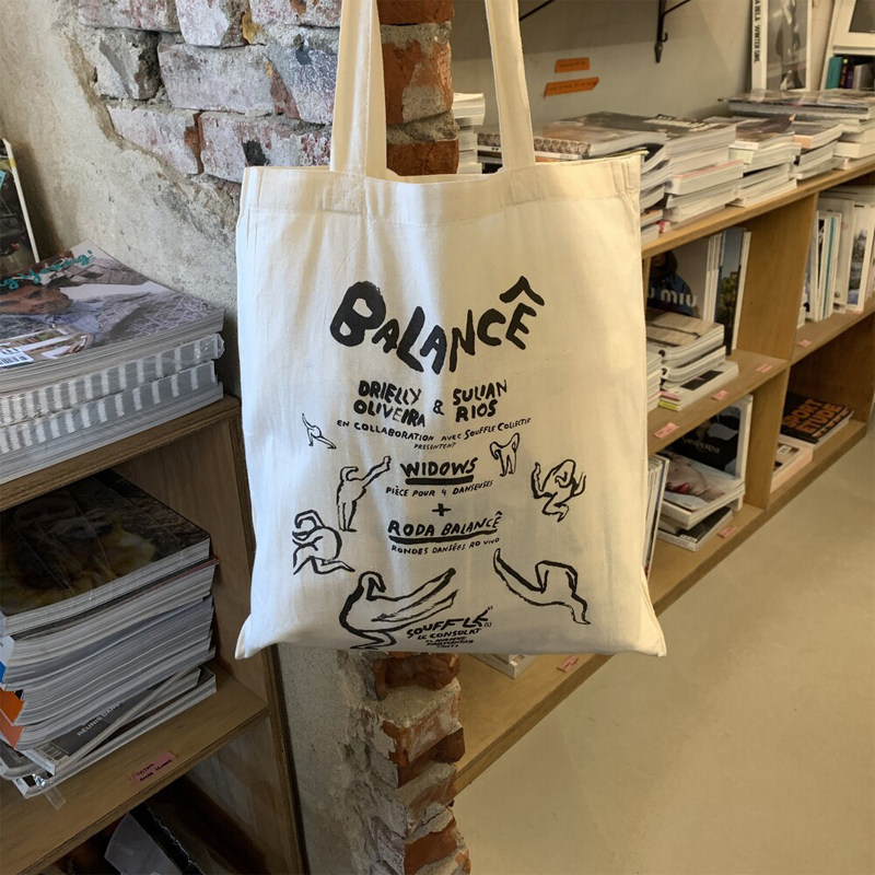 新品ofr法国周边书袋薄款单肩棉布包布袋博主同款帆布包双面印刷,淘宝优惠券,粉丝福利购,淘宝优惠卷