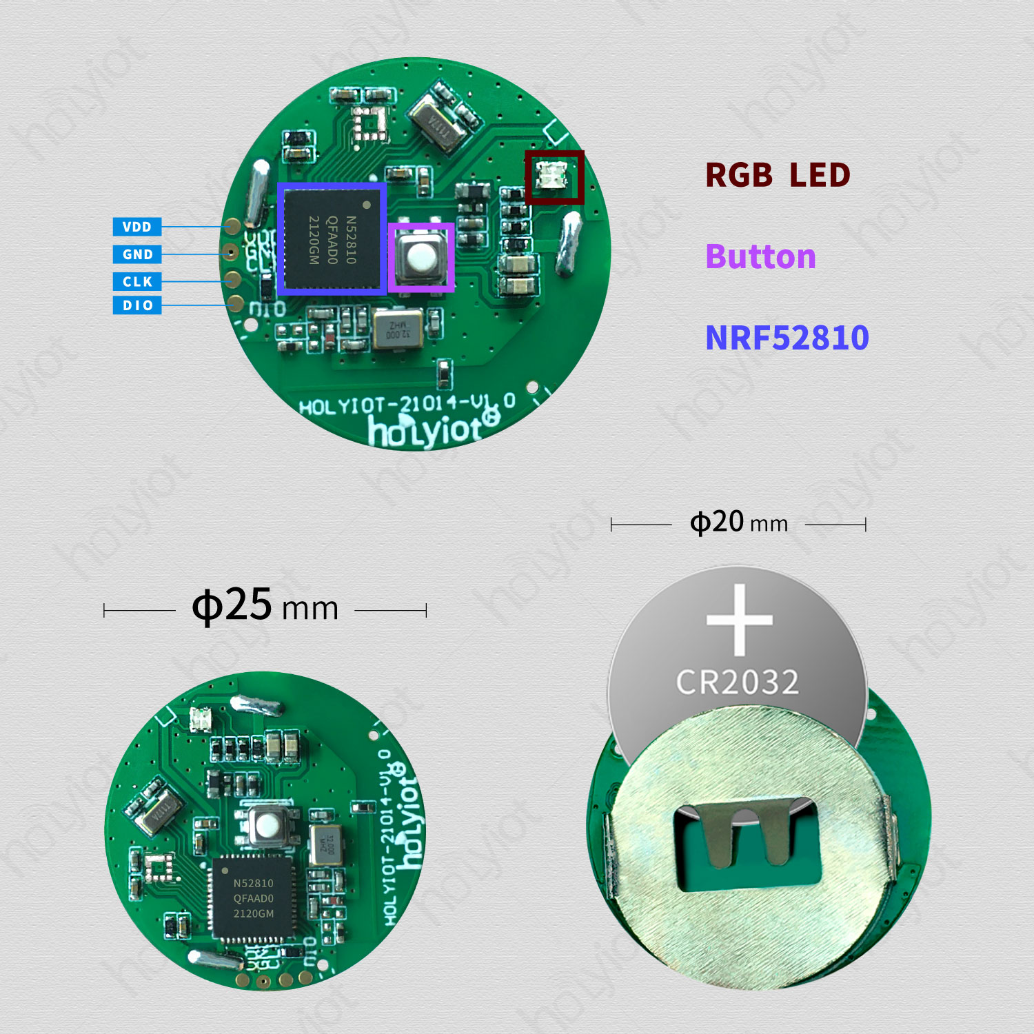nRF52810蓝牙信标beacon室内定位ibeacon低功耗BLE模块eddystone - 图1