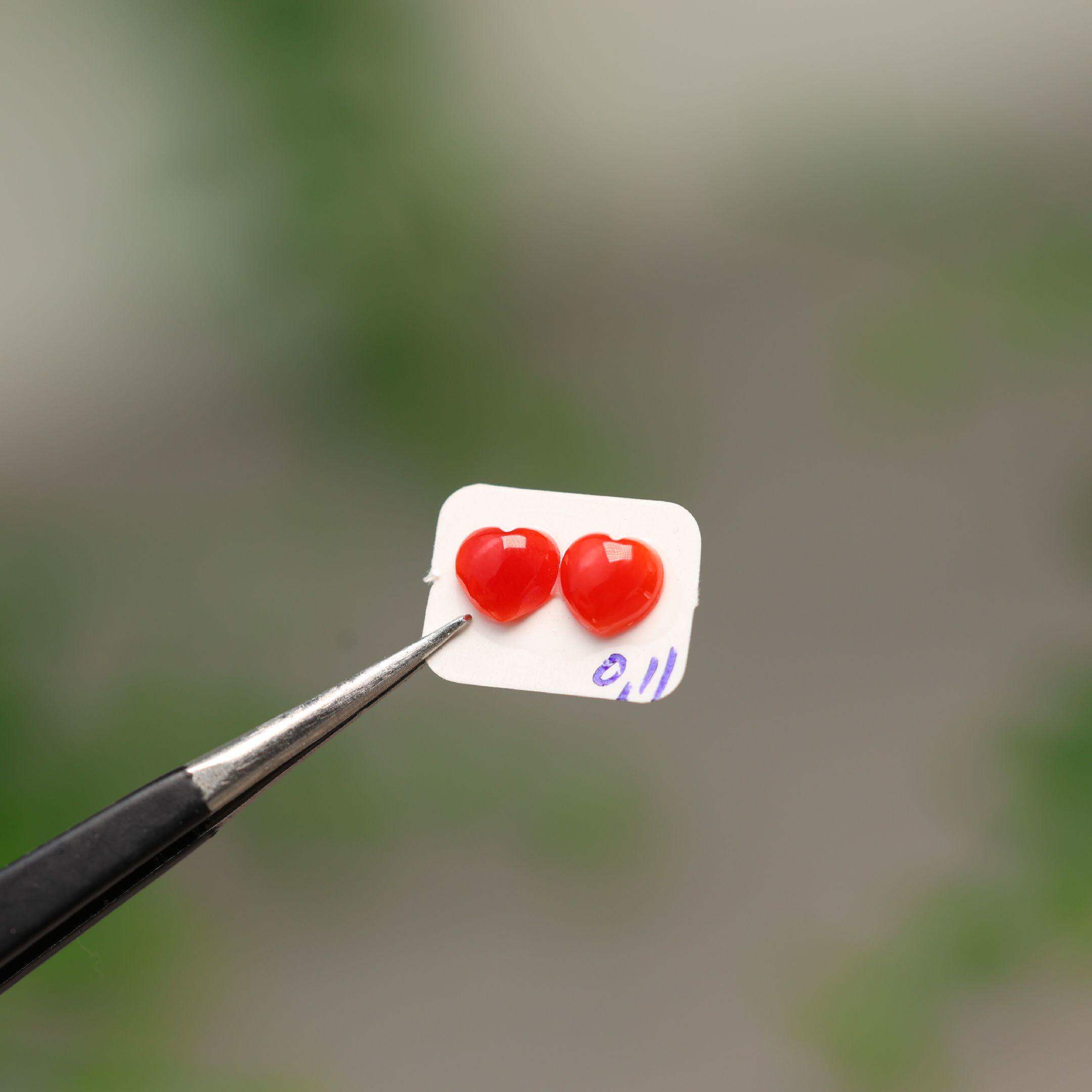 Deep sea red natural organic ruby peach heart noodles