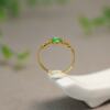 Yanglu Myanmar natural grade A jadeite cabochon ring