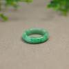 Waxy green Myanmar natural A-grade jade ring