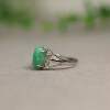 Natural Grade A Jade Oval Egg Ring