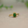 Ice Green Burmese Natural Grade A Jade Gourd Ring