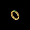 Ice-filled green Burmese natural A-grade gourd ring