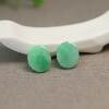 Natural grade A jadeite oval egg-shaped ring face