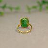 Myanmar natural A-grade jadeite Fubei square sugar ring