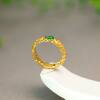 Ice Burmese natural A-grade gourd ring for women
