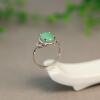 Burmese natural grade A jadeite oval cabochon ring