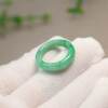 Full green Myanmar natural grade A jade ring