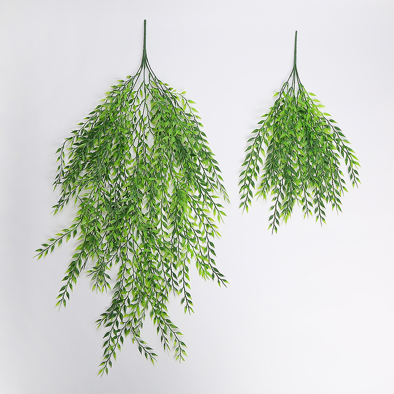 仿真假花绿植墙面壁挂客厅阳台垂吊装饰植物塑料水草柳叶藤条藤蔓