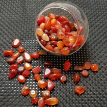 Single length 10 mm left and right soybean grain size 100 gr natural red agate gravel