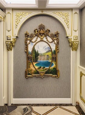 纯手绘油画服装店风景海景天鹅