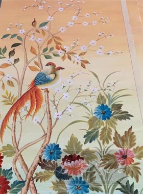若米木板作画纯手绘木板画