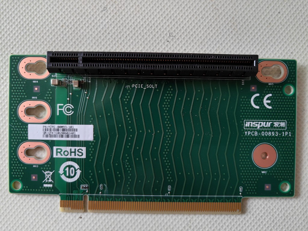 拆机浪潮RISER卡 SA5212H5-PCIE×16扩展卡 YZRI-00893-101.-图1