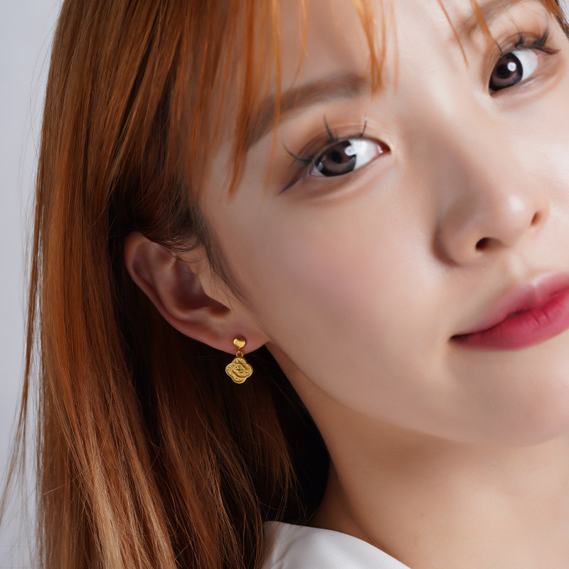 老庙黄金足金999古韵古法祥云耳饰耳环汉服古典女款官方送礼物,淘宝优惠券,粉丝福利购,淘宝优惠卷